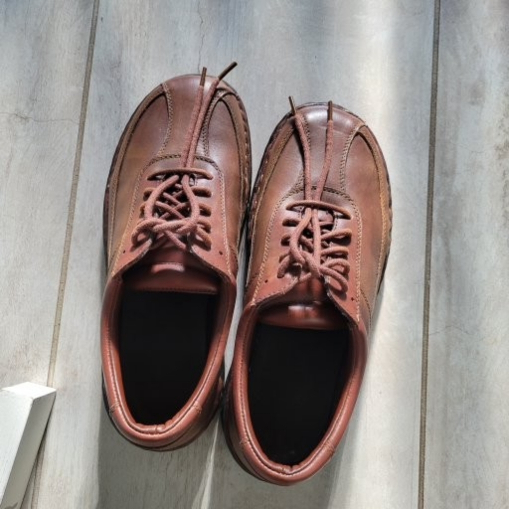 Drew Men's Brown Leather Oxford Shoes Size US 8